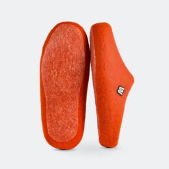 orange woolig slippers